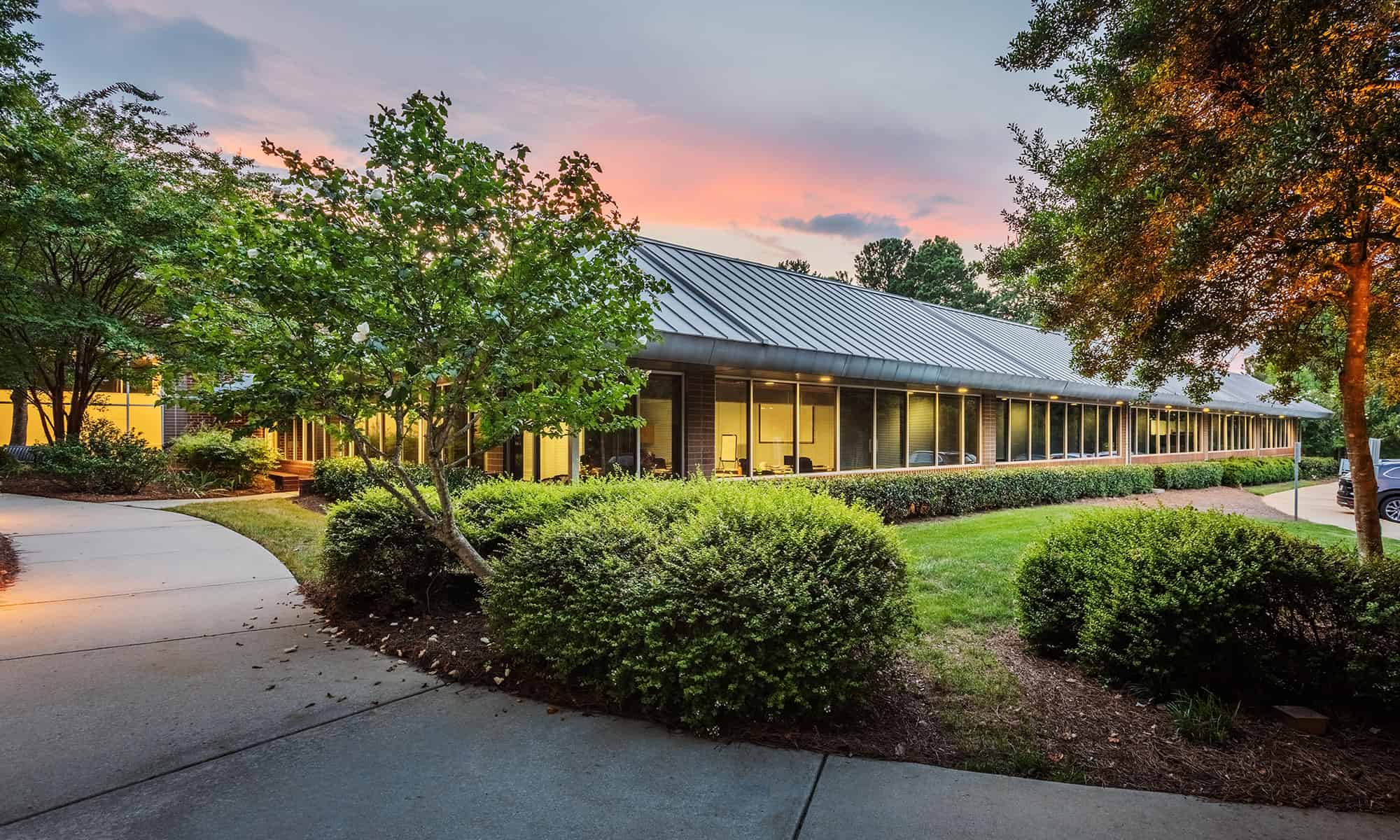 Outside corner view of Gregson offices.